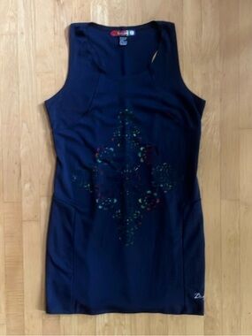 Desigual navy blue laser-cut dress size XL-XXL